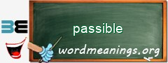 WordMeaning blackboard for passible
